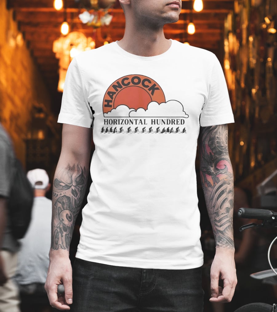Hancock Horizontal Hundred Cycling Event Rj Decker Aloysius Aiken T-Shirt