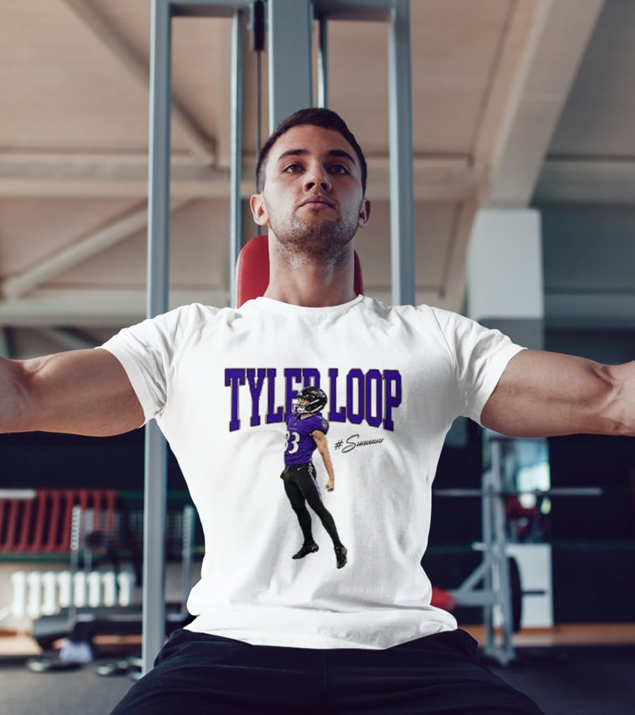 Tyler Loop Baltimore Football Player Celebration T-Shirt
