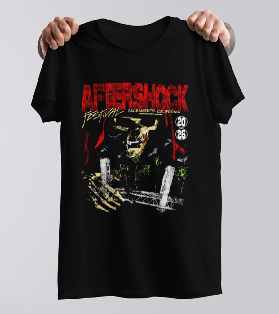 Aftershock Festival 2026 Sacramento CA October 1 4 2026 Dark Crossing Festival T-Shirt