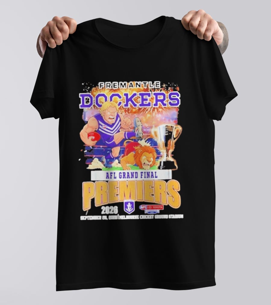 Fremantle Dockers 2026 AFL Grand Final Premiers Trophy Melbourne Cricket Ground Stadium T-Shirt