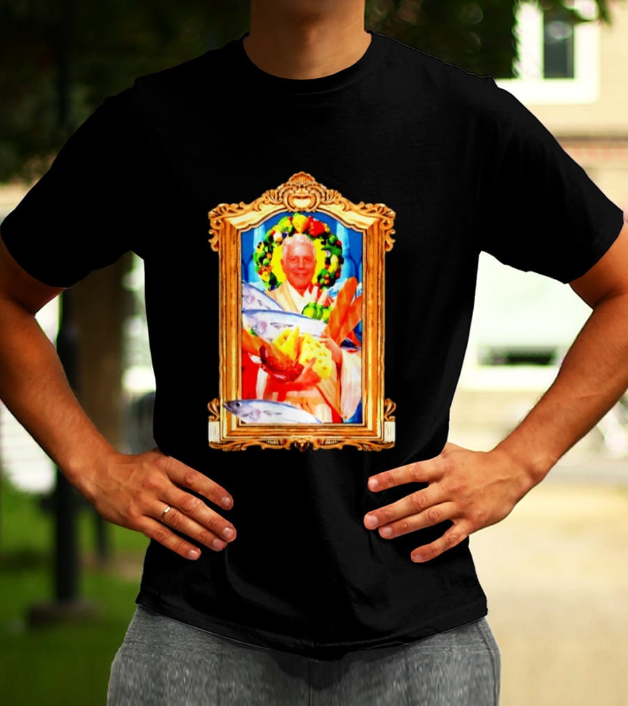 Anthony Bourdain Saint Of Food Chef Icon With Culinary Halo T-Shirt