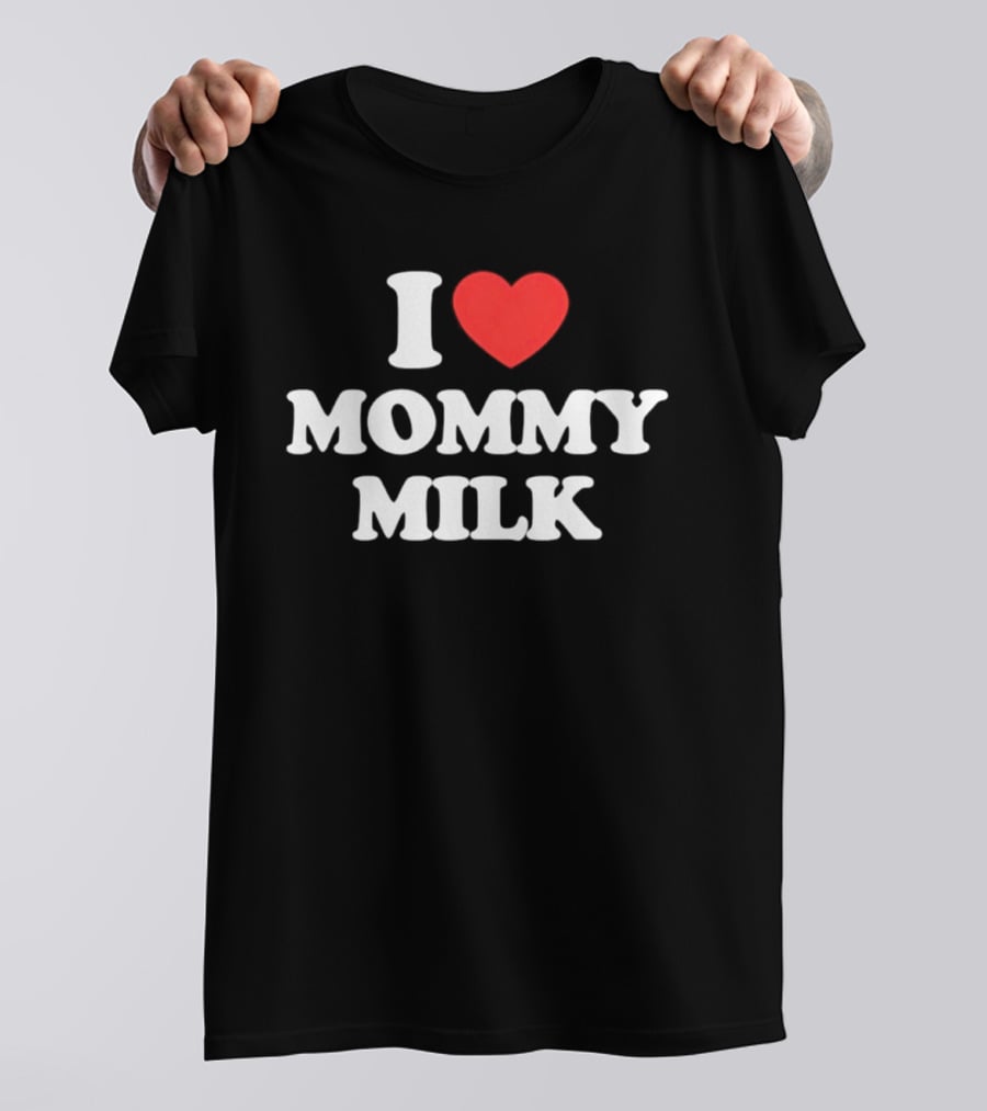 I Heart Mommy Milk Red Heart T-Shirt