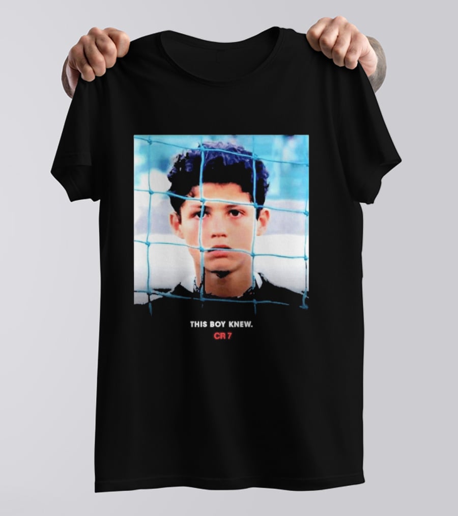 Cristiano Ronaldo Young Boy Knew CR7 Football Childhood Legend T-Shirt
