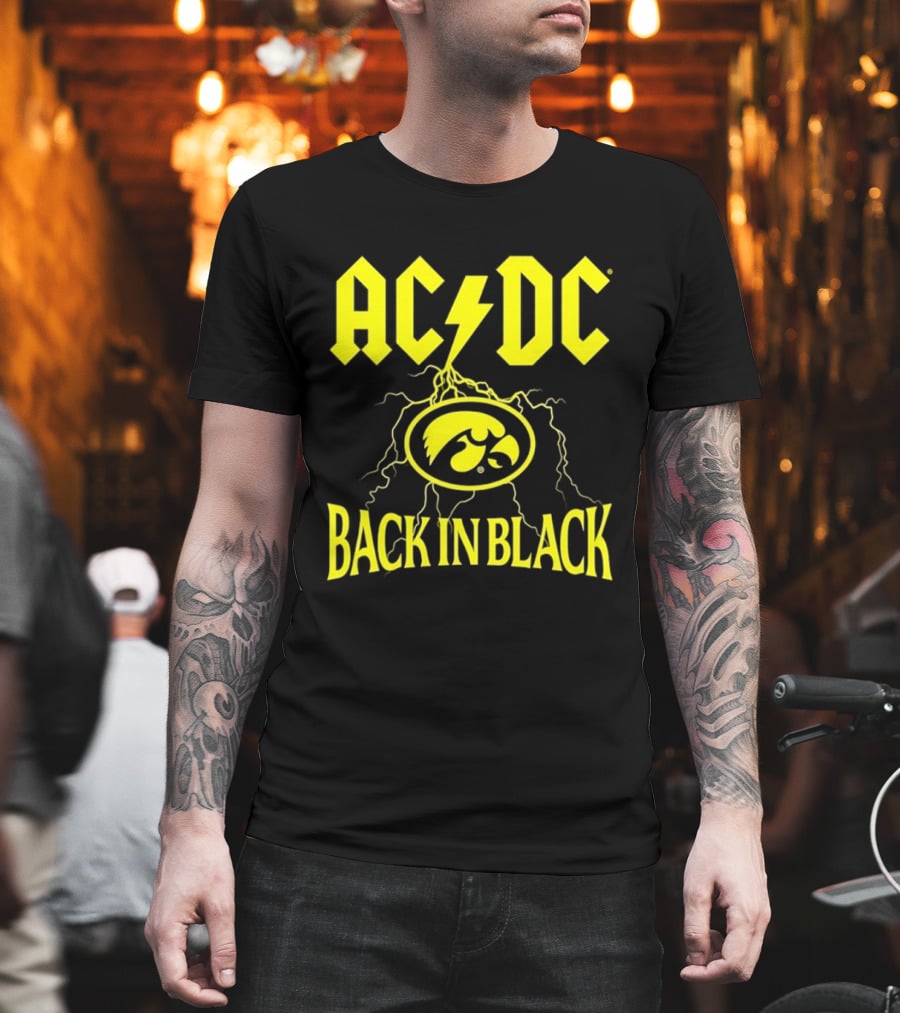 Iowa Hawkeyes AC DC Back In Black College GameDay 2026 T-Shirt