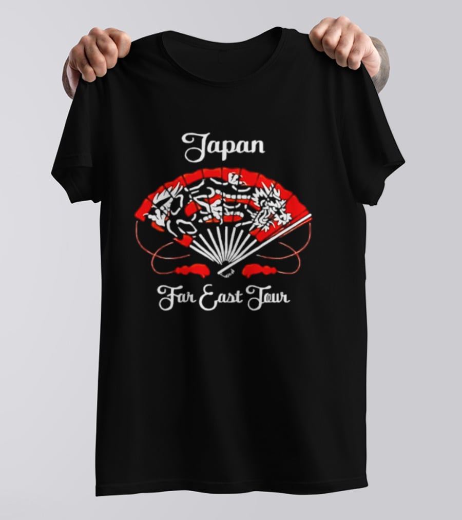 Japan Far East Tour David Sylvian New Wave Red Fan T-Shirt