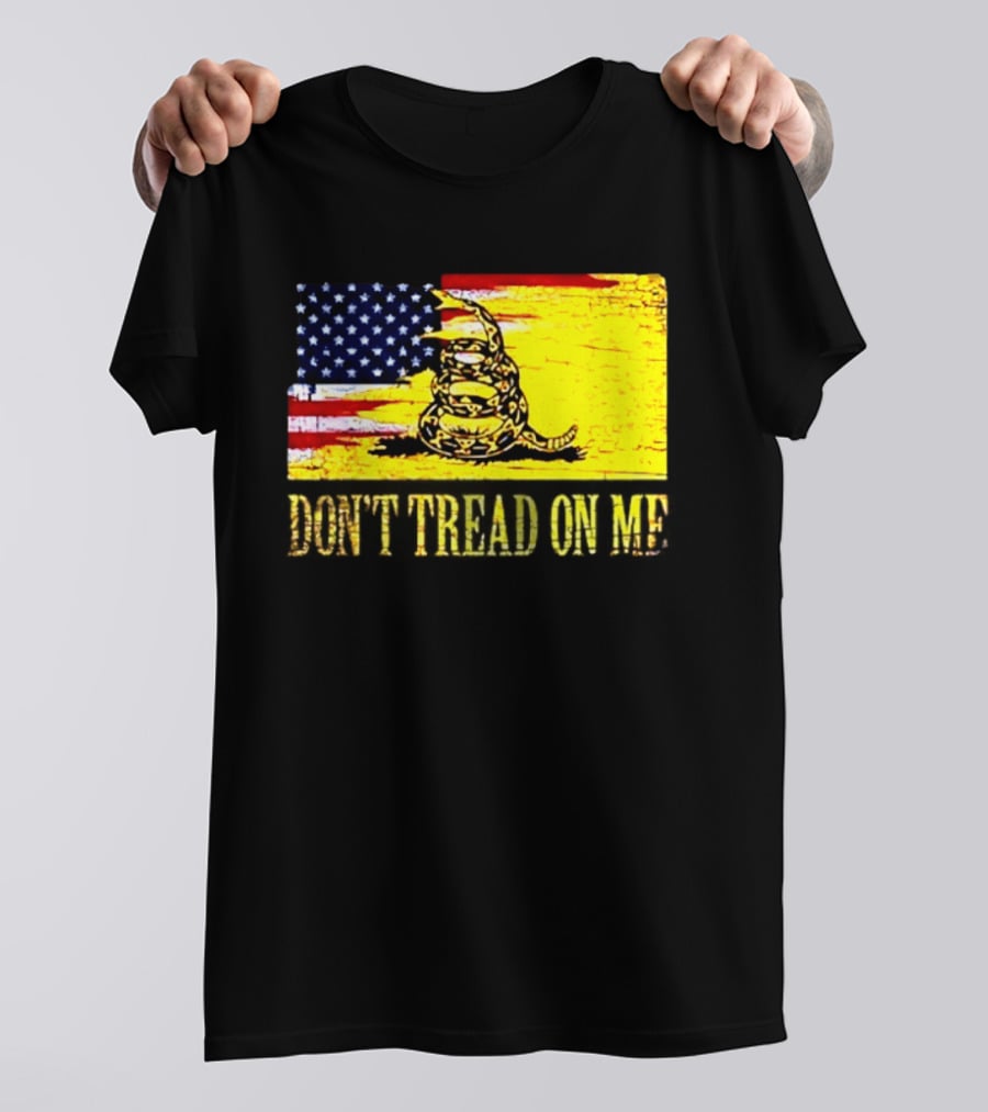 American Flag And Gadsden Snake Don't Tread On Me T-Shirt