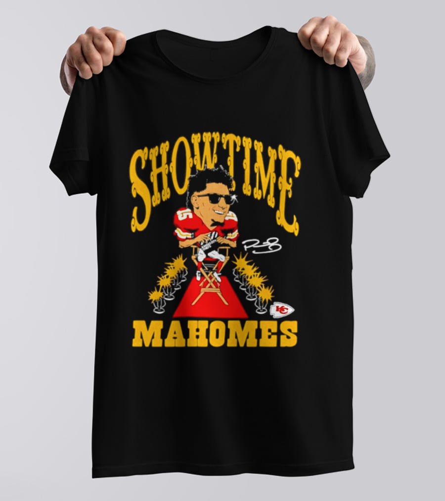 Showtime Mahomes Kansas City Chiefs Football Iconic Caricature T-Shirt