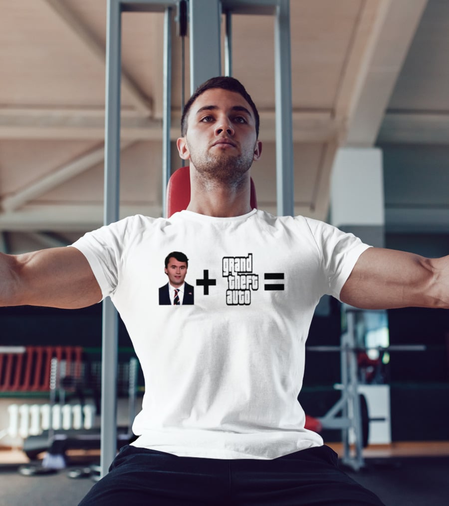 Charlie Kirk Plus Grand Theft Auto GTA Equals Meme T-Shirt