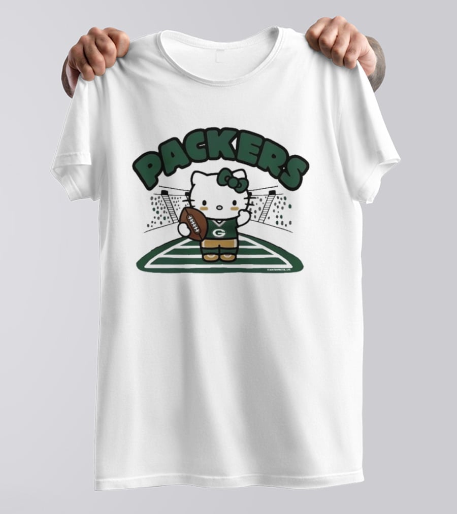 Hello Kitty Packers Football Stadium Collaboration T-Shirt