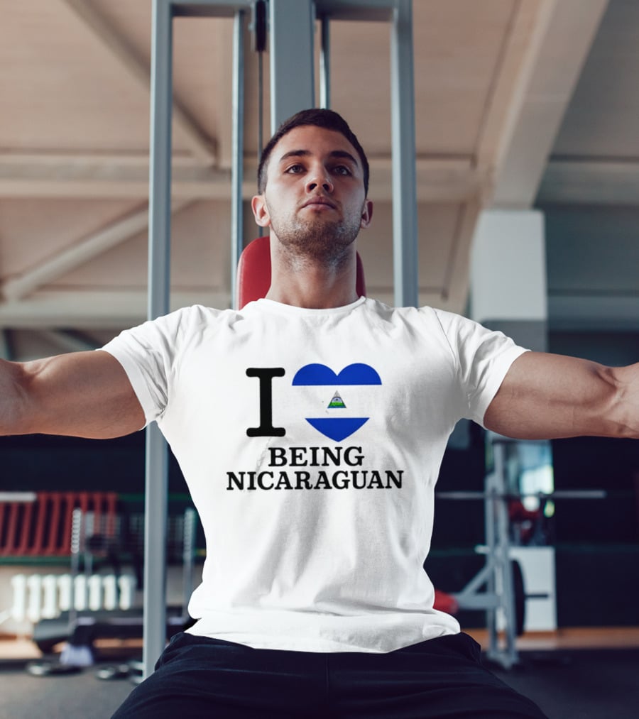 I Heart Being Nicaraguan Flag T-Shirt