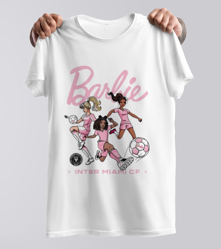 Barbie Inter Miami CF Soccer Collaboration MLS Players T-Shirt