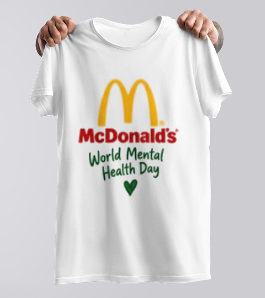 McDonald's World Mental Health Day Green Ribbon Awareness T-Shirt