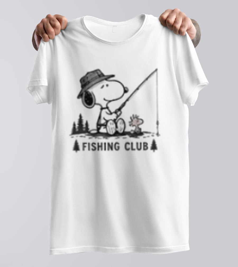 Snoopy Fishing Adventure Lake Life For Peanuts And Fishing Enthusiasts T-Shirt