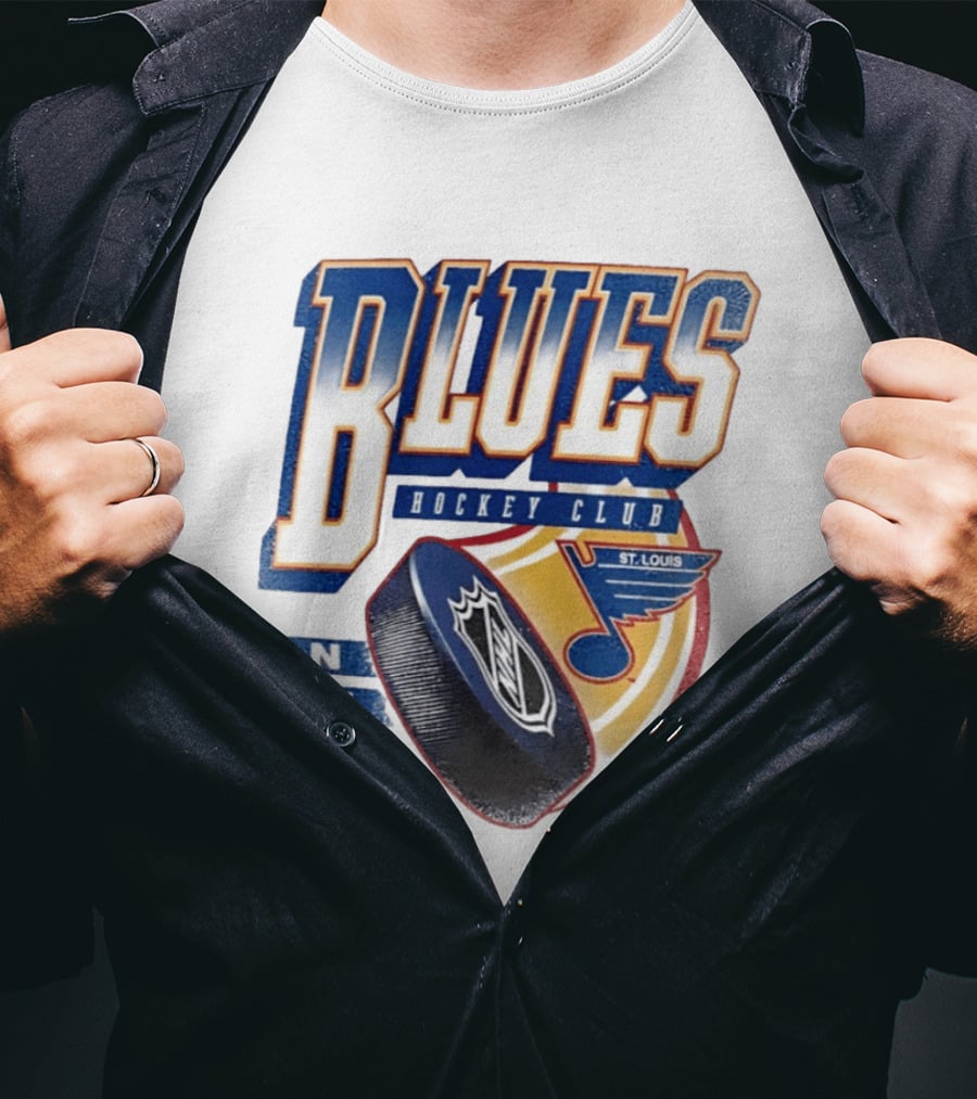 St. Louis Blues NHL Hockey Club Iconic Timeless Blue Note T-Shirt