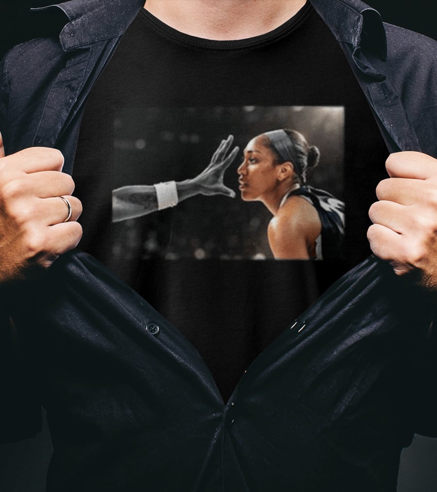 A'ja Wilson Las Vegas Aces Basketball Intensity Hand In The Face T-Shirt