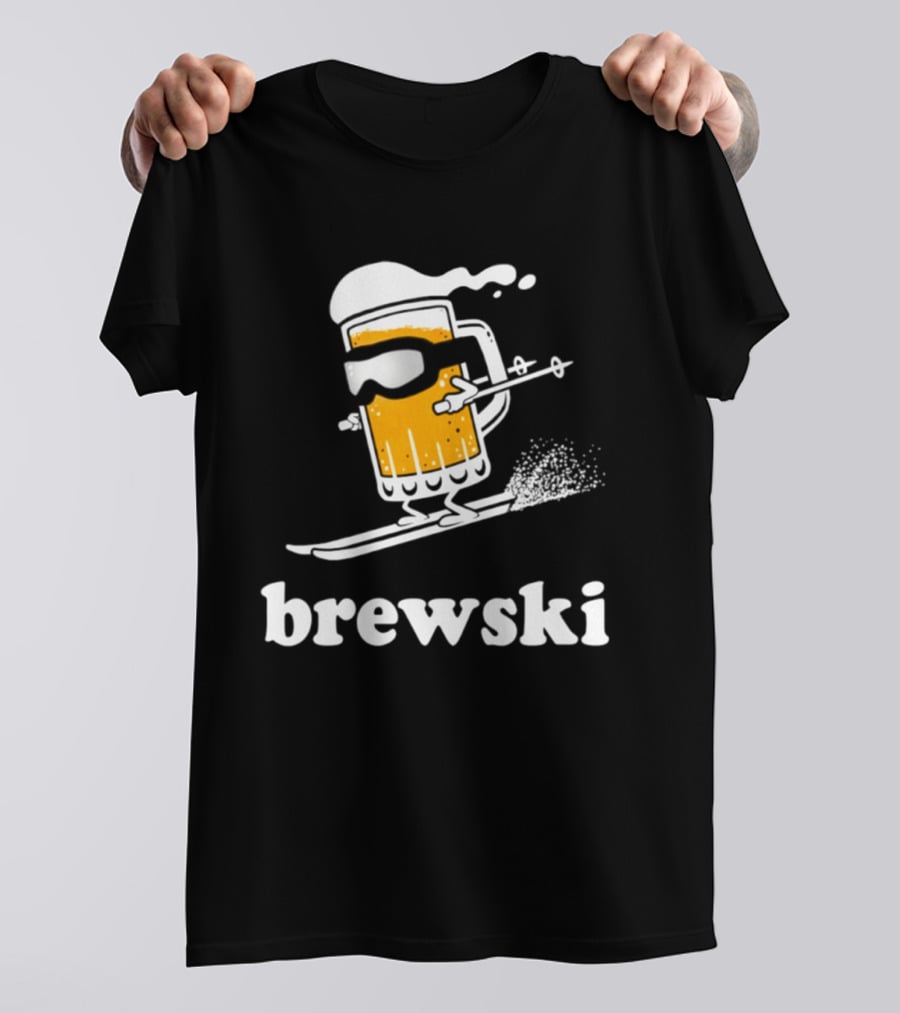 Brewski Beer Skiing Tailgater Adventure T-Shirt