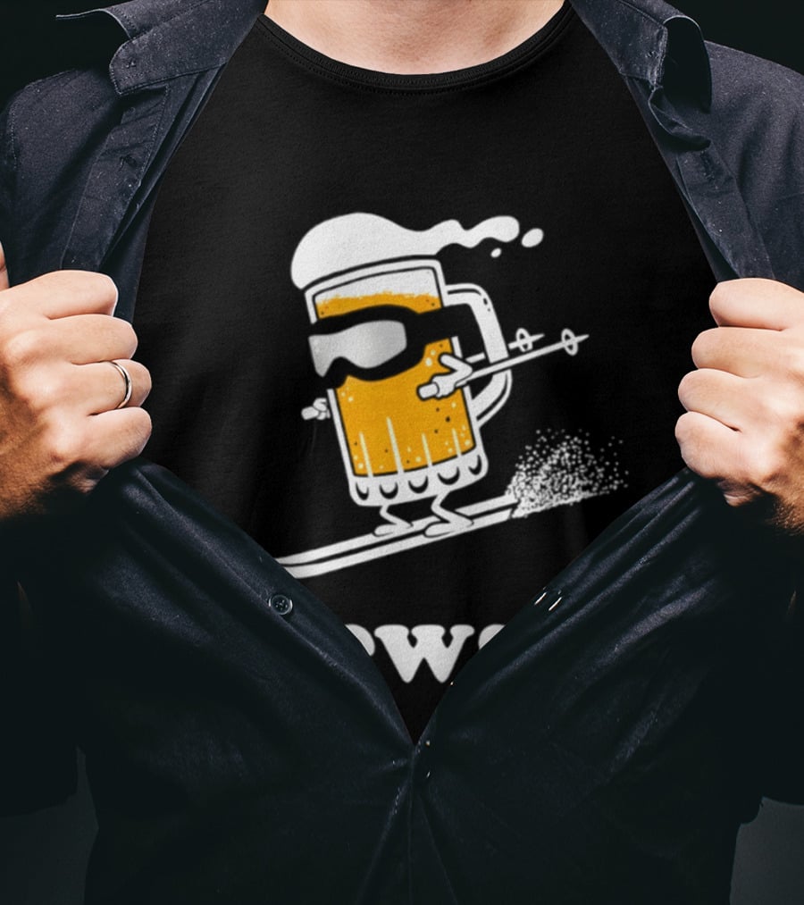 Brewski Beer Skiing Tailgater Adventure T-Shirt