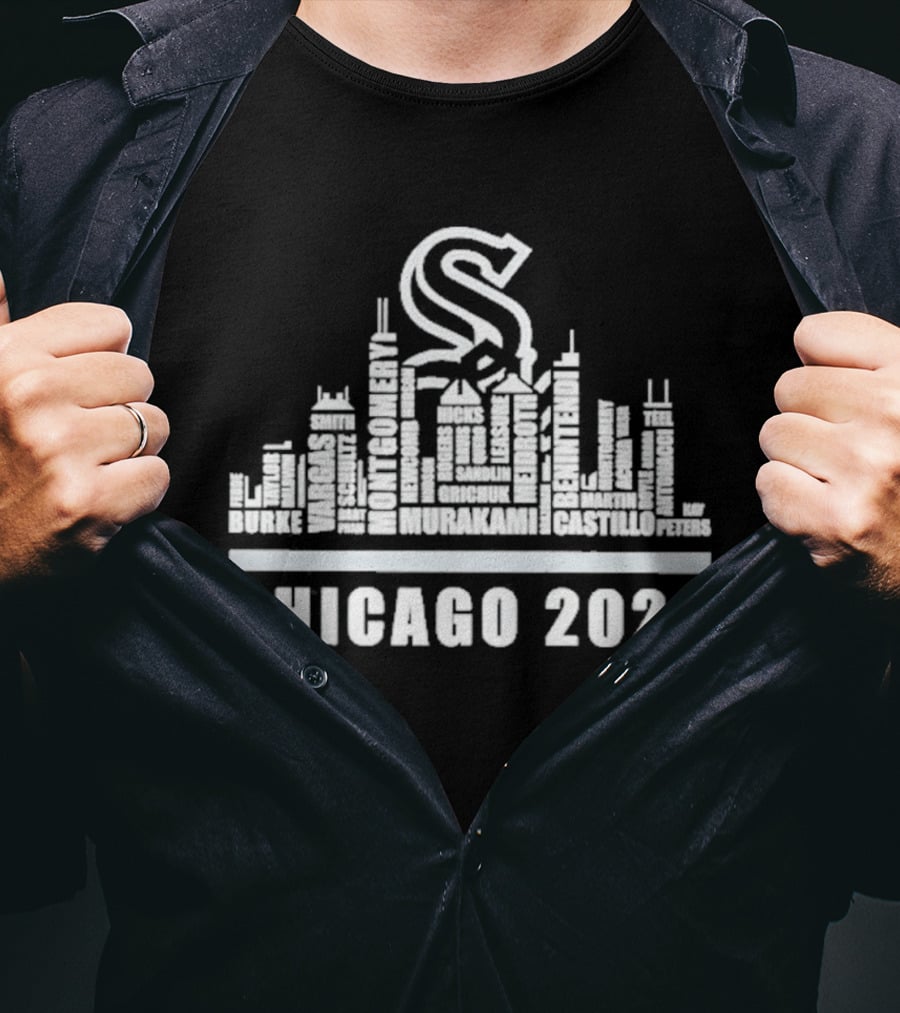Chicago White Sox 2026 Skyline Roster Name Player Team T-Shirt