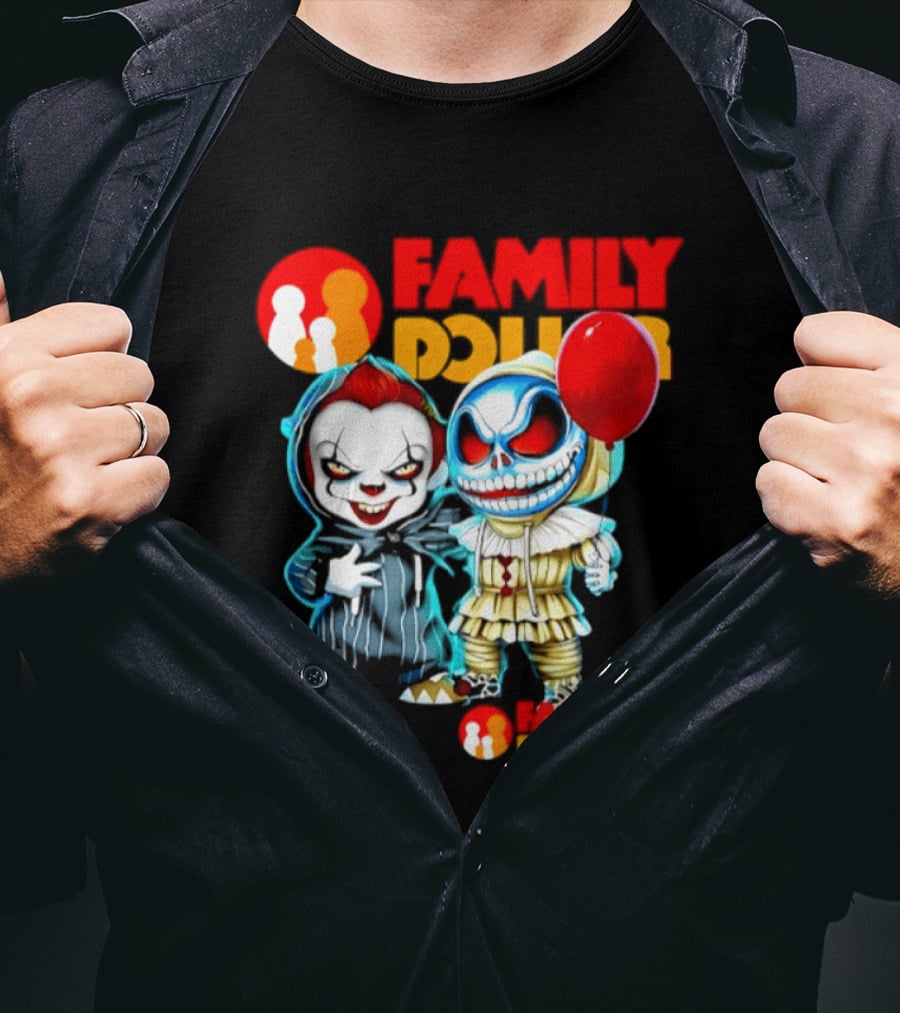 Family Dollar Pennywise Skellington 2026 Halloween Collaboration Red Balloon T-Shirt