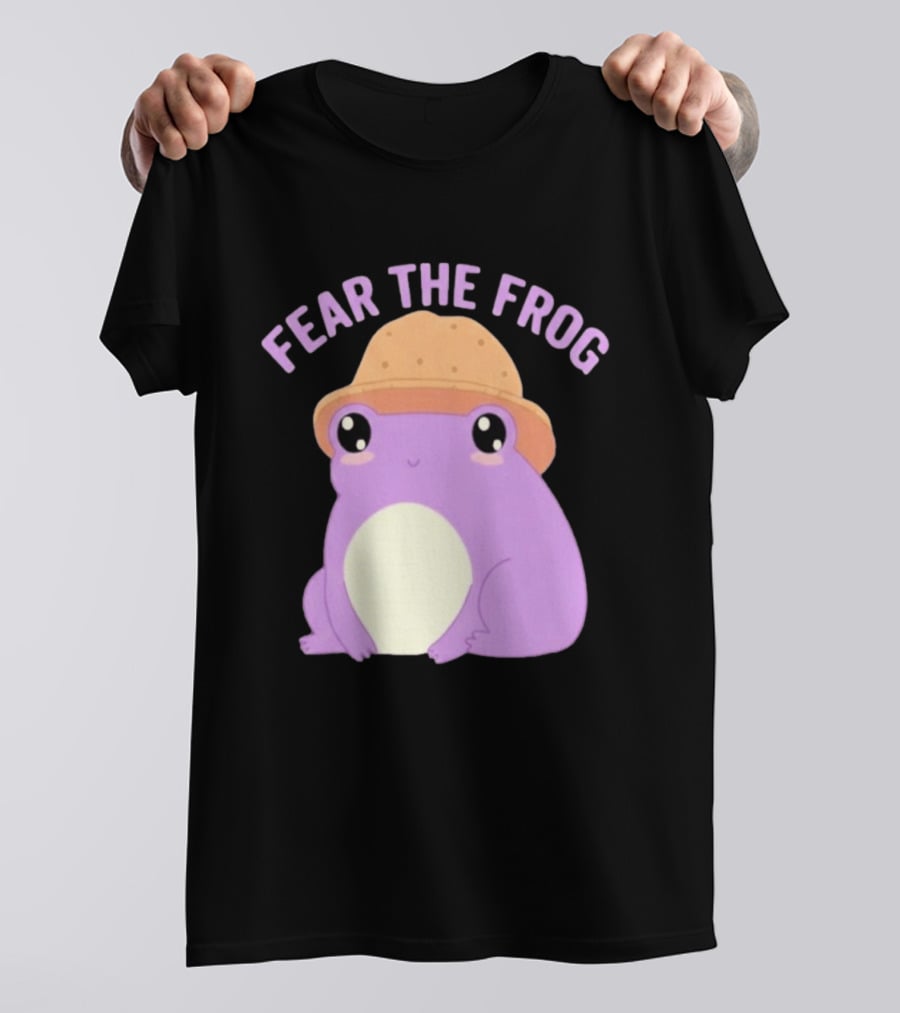Fear The Frog Cute Purple Cartoon Bucket Hat T-Shirt