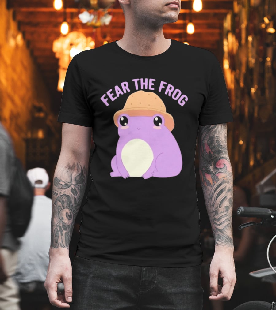 Fear The Frog Cute Purple Cartoon Bucket Hat T-Shirt