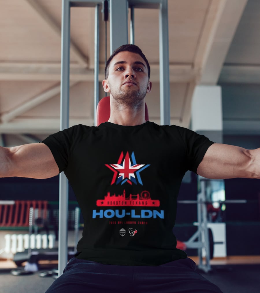 Houston Texans HOU LDN 2026 London Game Skyline Star UK Flag T-Shirt