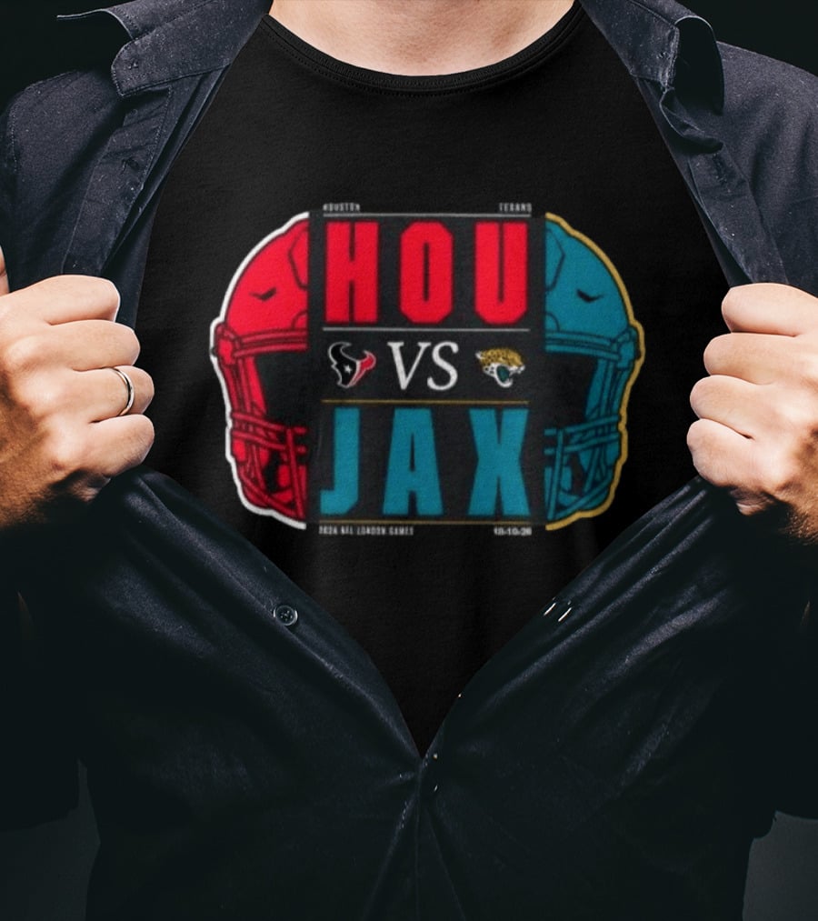 Houston Texans Vs Jacksonville Jaguars 2026 London International City Games Match Up T-Shirt