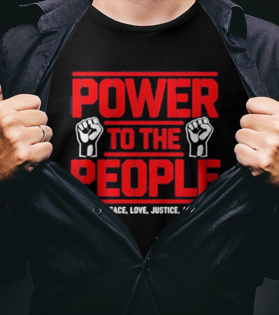 Power To The People Concert October 3 2026 Columbia Maryland A Day Of Peace Love Justice And Music T-Shirt