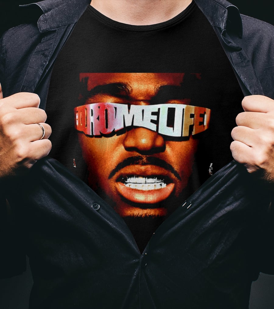 Qromelife Album Cover Featuring Quavo Face T-Shirt