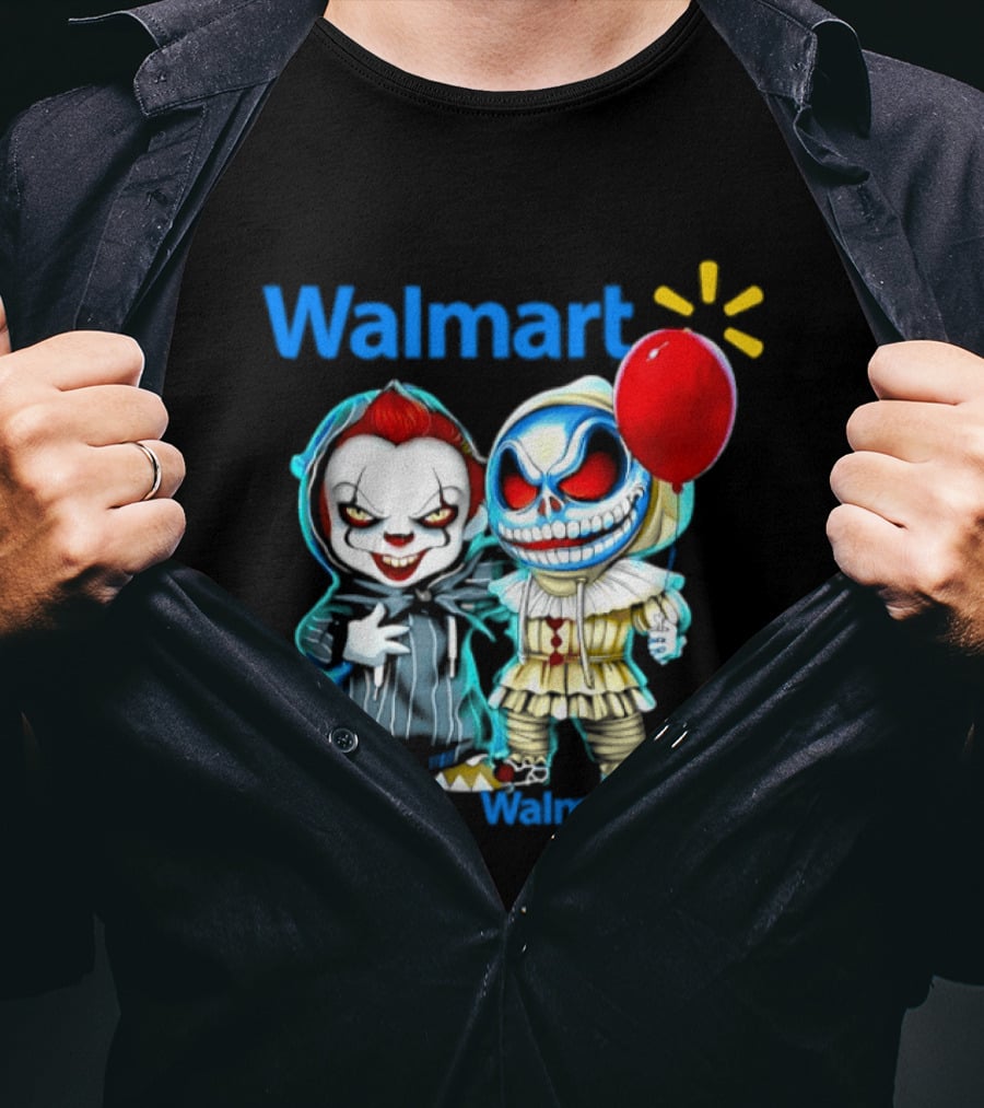 Walmart Pennywise Skellington 2026 Halloween Balloon Collaboration T-Shirt