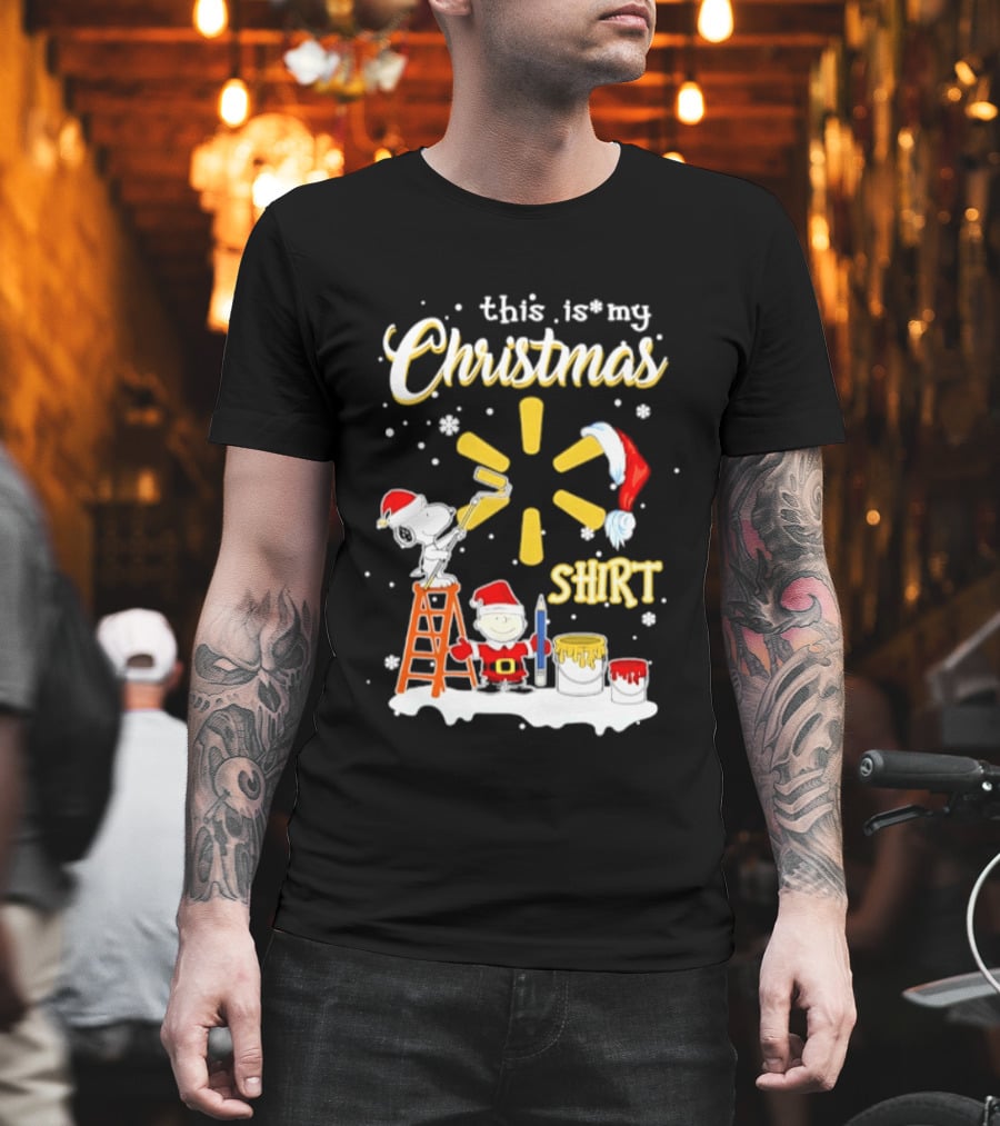 Walmart X Snoopy Woodstock Charlie Brown 2026 This Is My Christmas T-Shirt