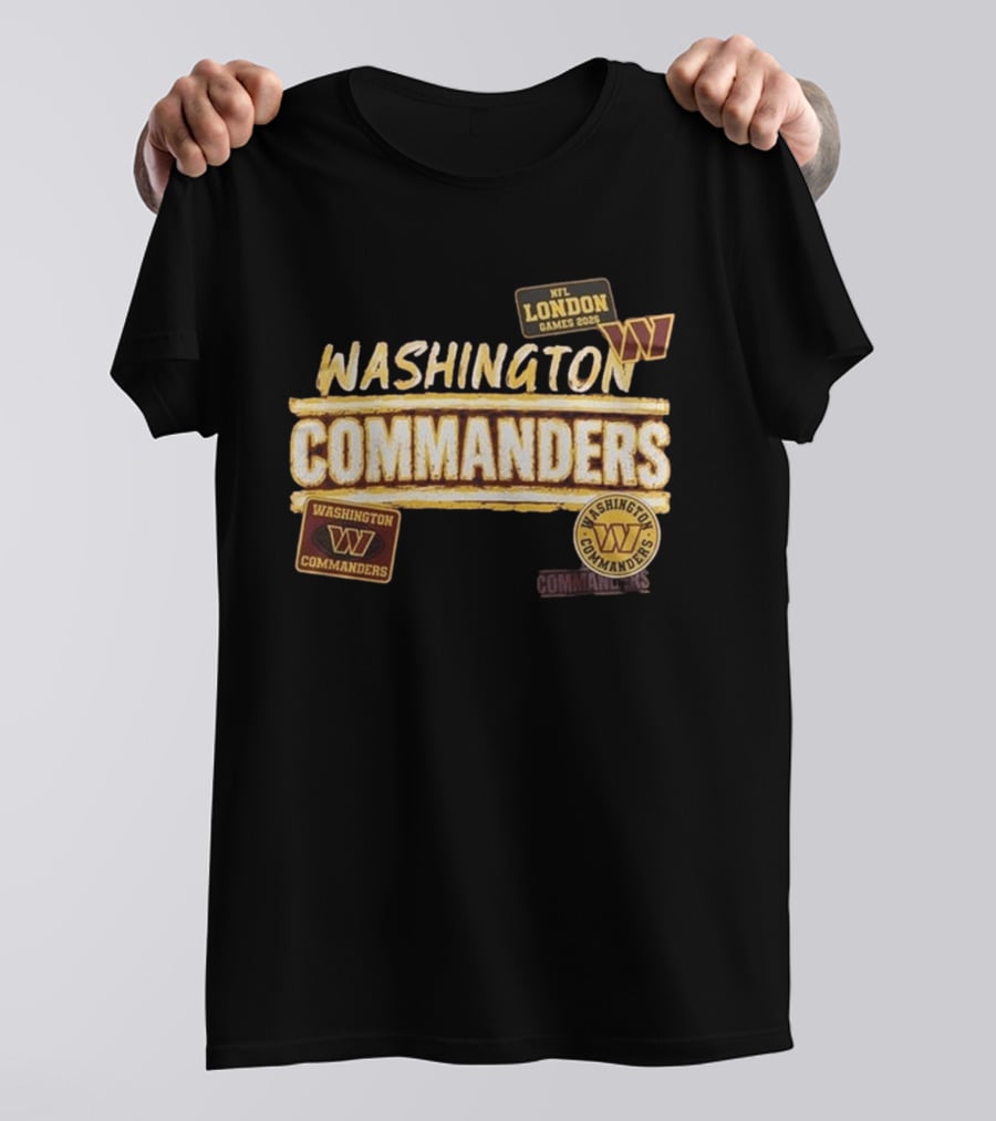 Washington Commanders NFL London Games 2026 Burgundy T-Shirt