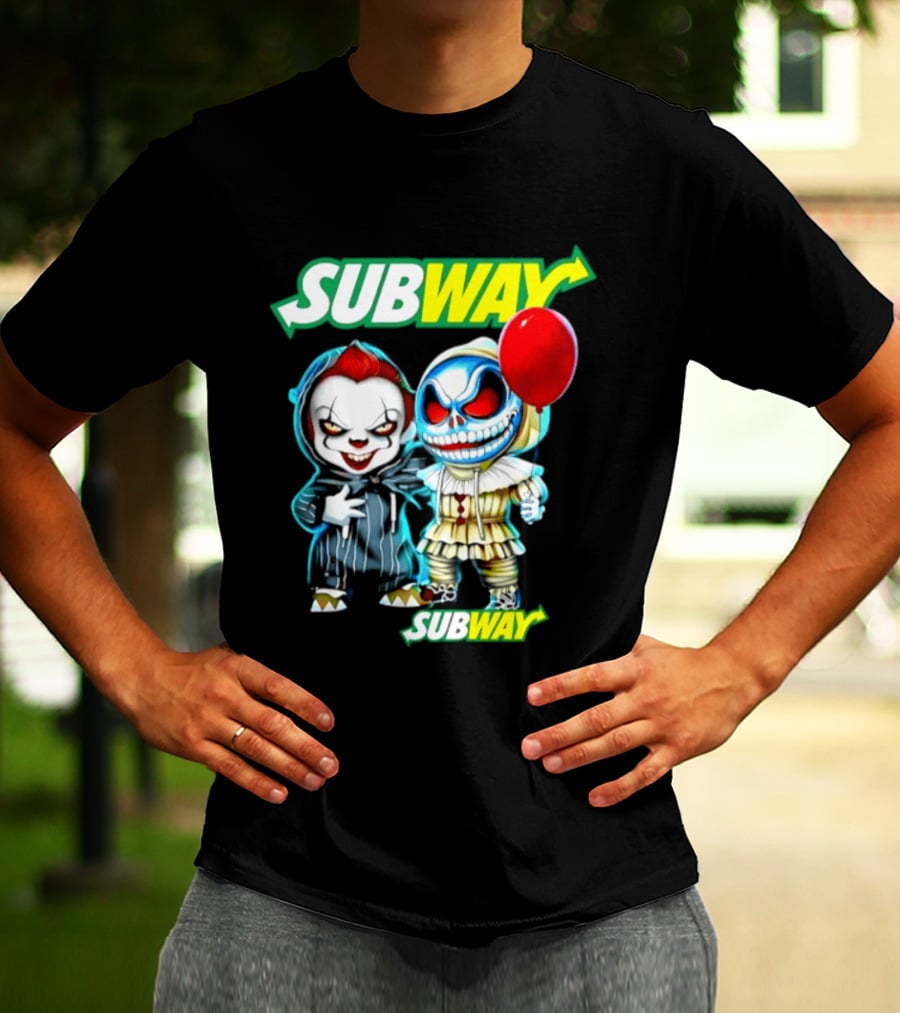 Subway Halloween 2026 Pennywise Skellington Red Balloon T-Shirt