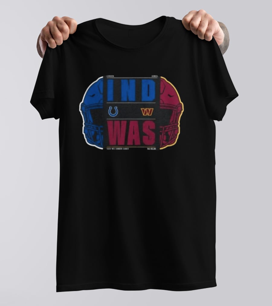 Washington Commanders Vs Indianapolis Colts 2026 London International City Games Match Up Donna T-Shirt