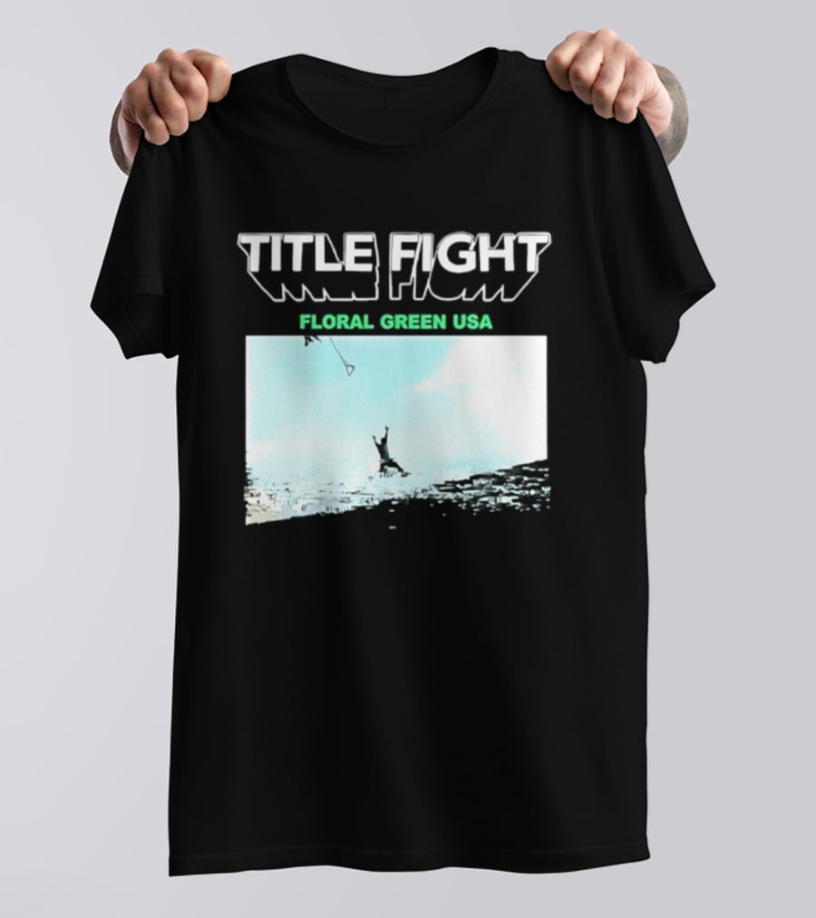 Title Fight Floral Green USA Hardcore Punk T-Shirt