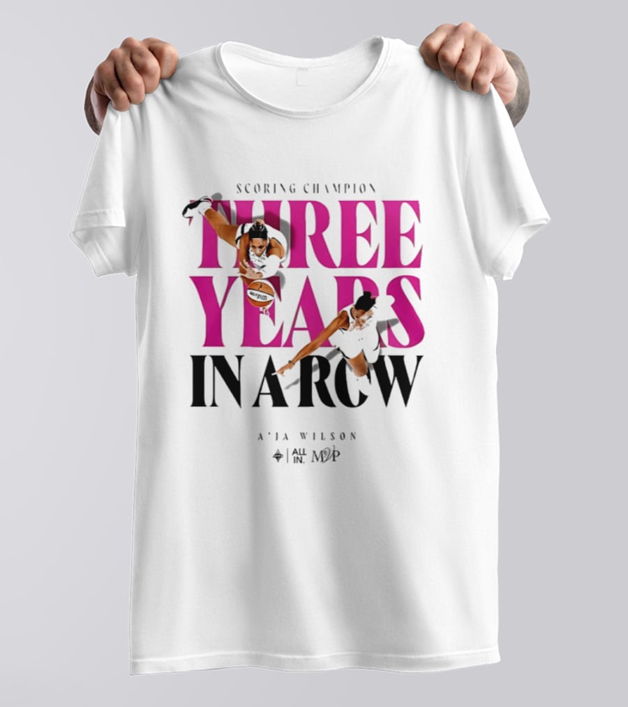 A'ja Wilson Scoring Champion Three Years In A Row MVP T-Shirt