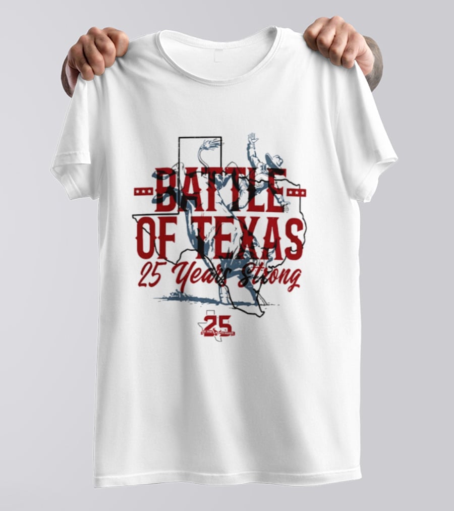 Battle Of Texas 25 Years Strong 2026 Houston Texans T-Shirt