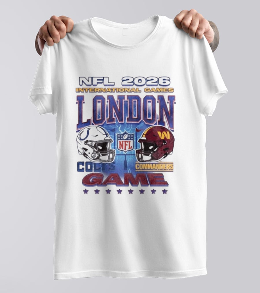 NFL 2026 International Games London Colts Vs Commanders Game T-Shirt