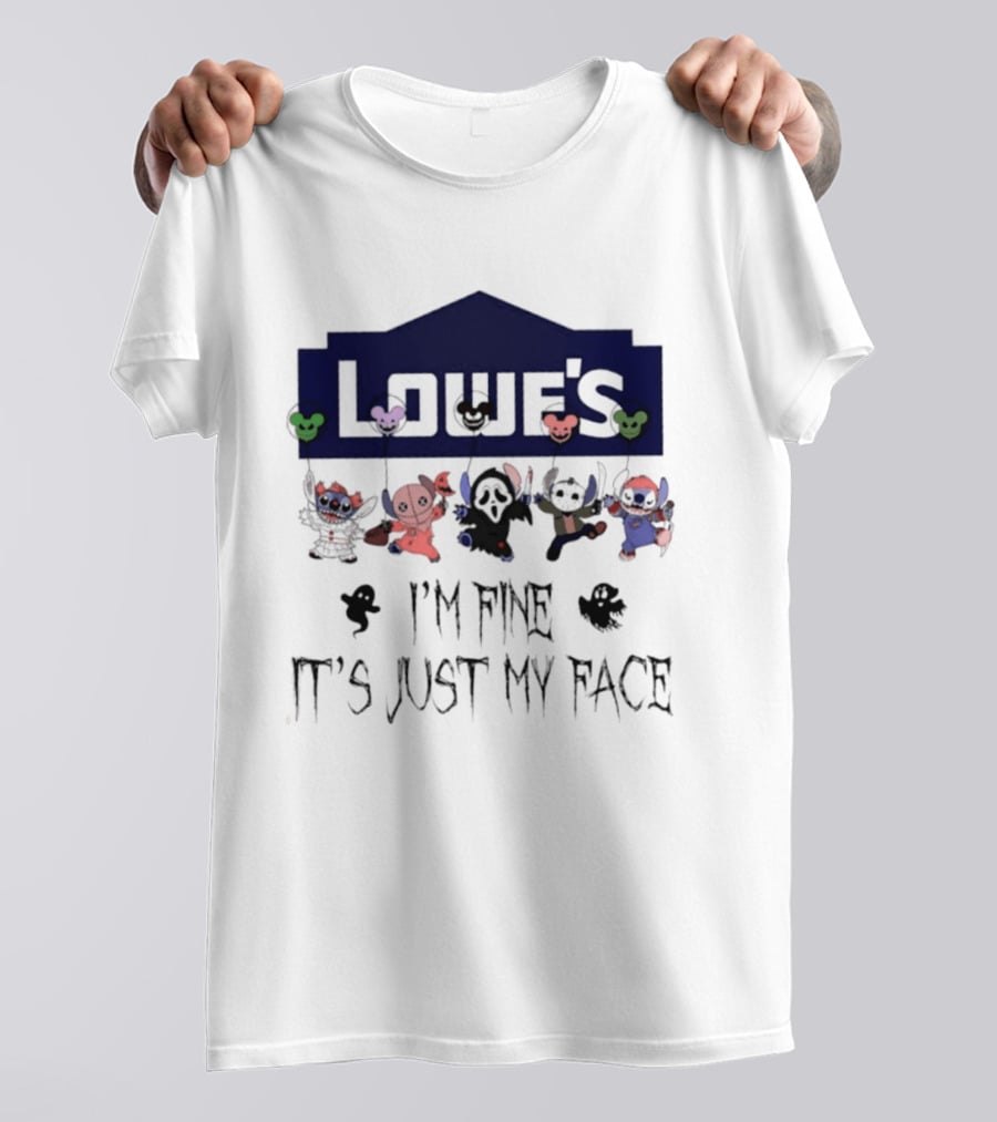 Lowe's X Stitch 2026 Halloween I'm Fine It's Just My Face T-Shirt
