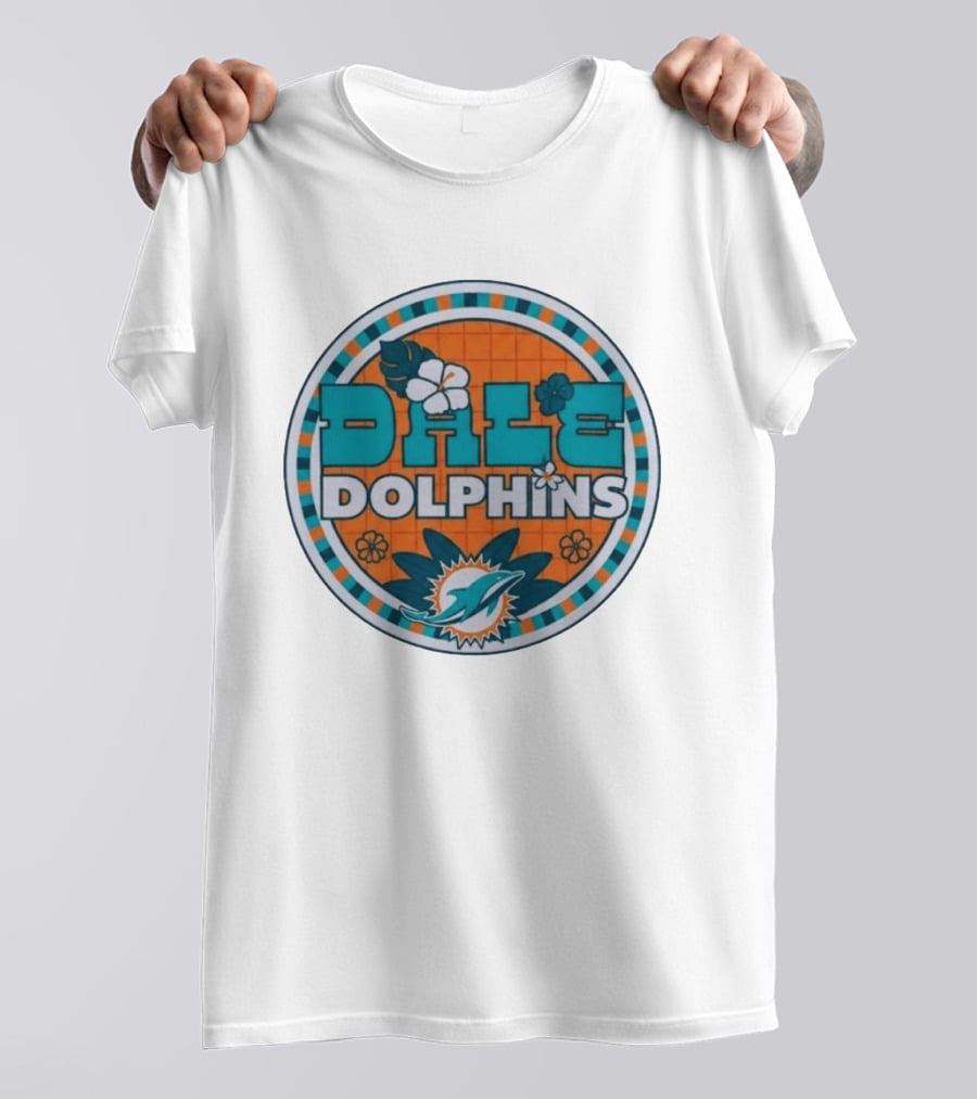 Dale Dolphins Miami Delfines Floral T-Shirt