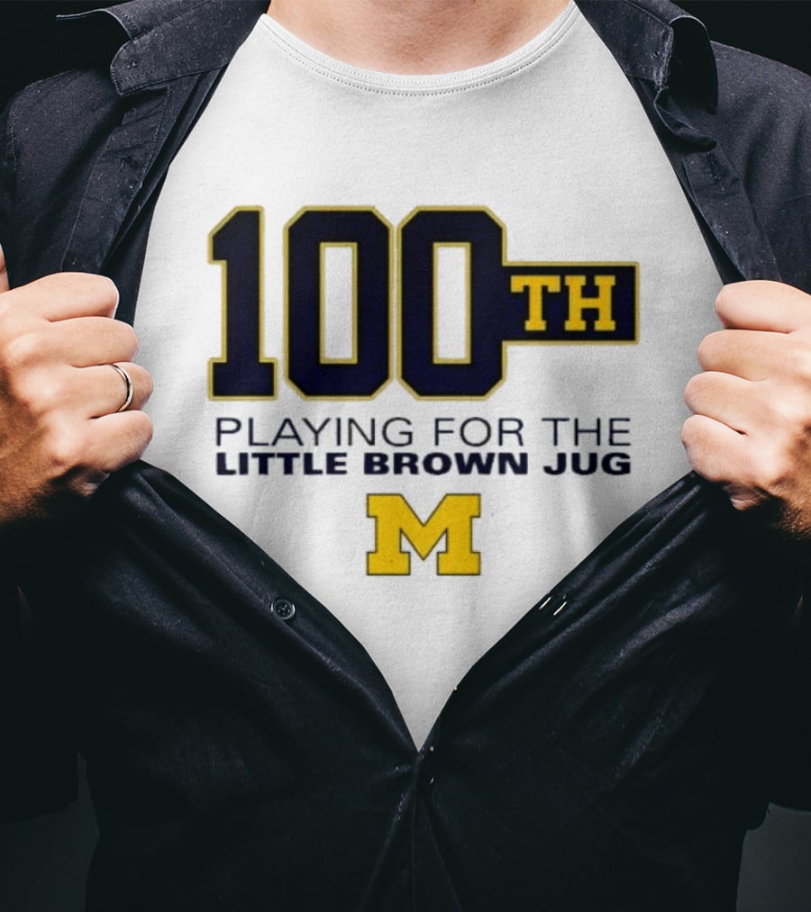 Michigan Wolverines 100th Playing For The Little Brown Jug M T-Shirt