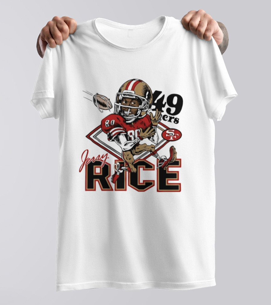 Jerry Rice San Francisco 49ers Caricature T-Shirt