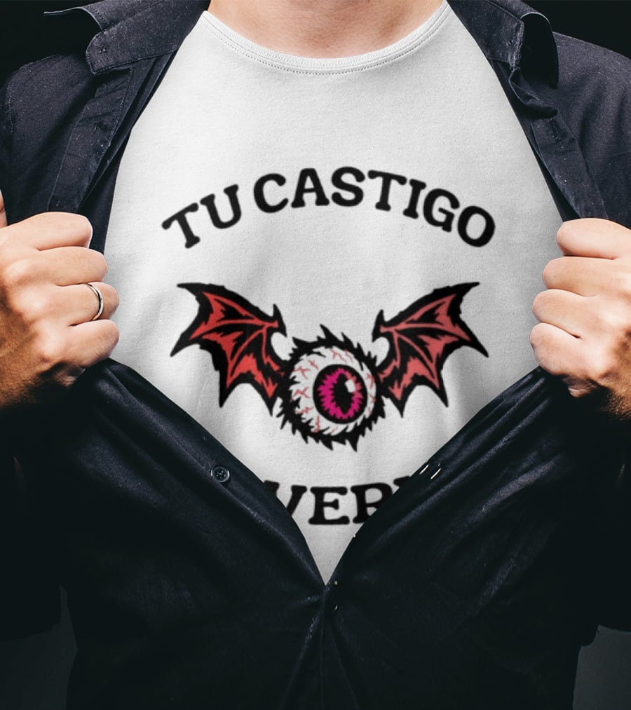 Tu Castigo Es Verme Eye Bat Wings Gothic T-Shirt