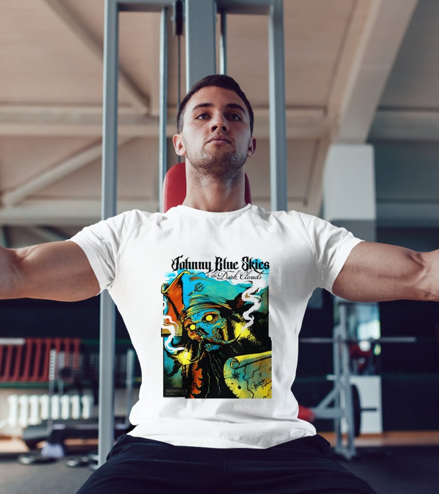 Johnny Blue Skies And The Dark Clouds Pirate Map Gainbridge Fieldhouse Indianapolis 2026 Event T-Shirt