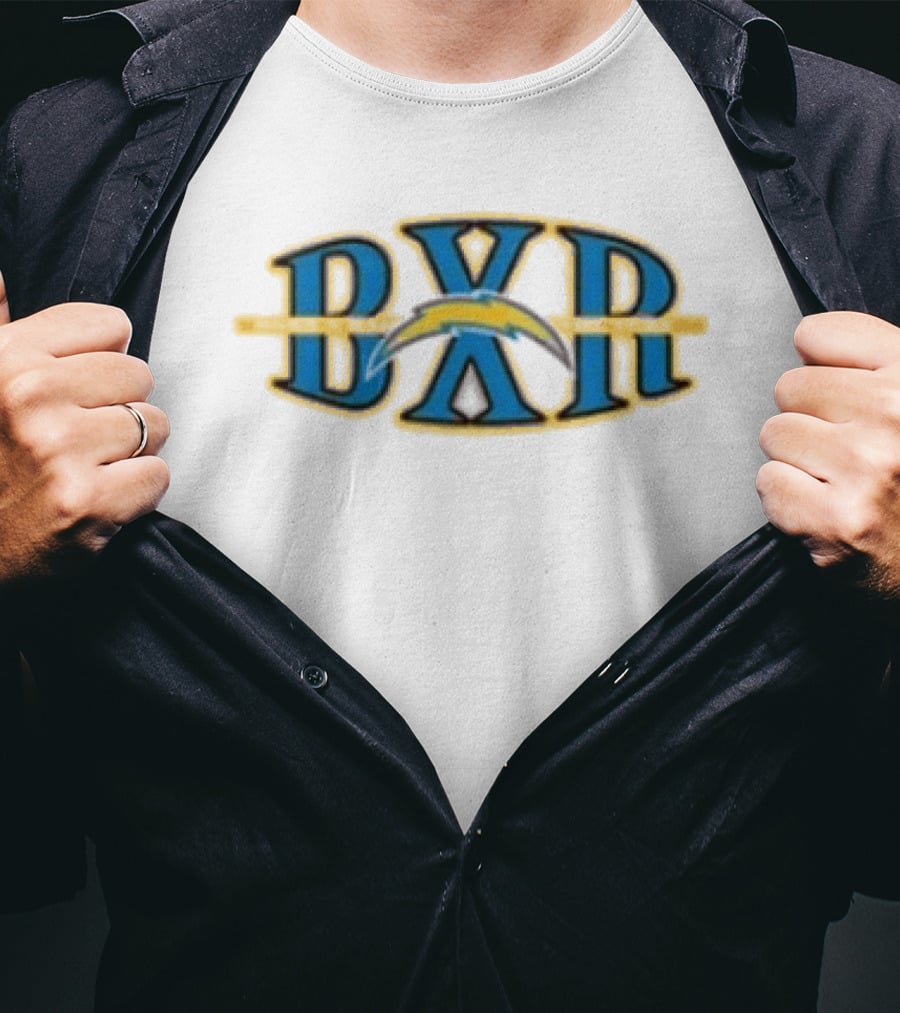 Los Angeles Chargers Born X Raised BXR Block Letter T-Shirt