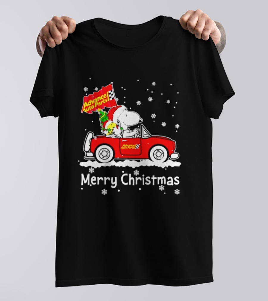 Advance Auto Parts Snoopy Woodstock Merry Christmas 2026 T-Shirt