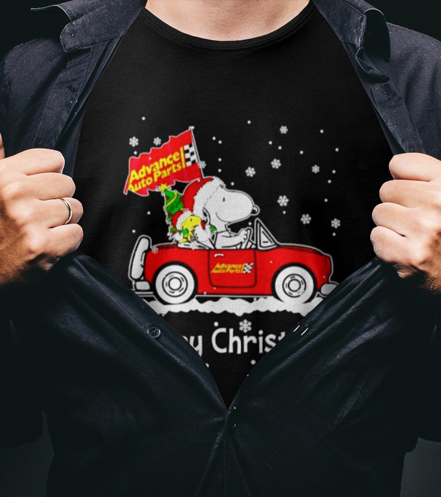 Advance Auto Parts Snoopy Woodstock Merry Christmas 2026 T-Shirt