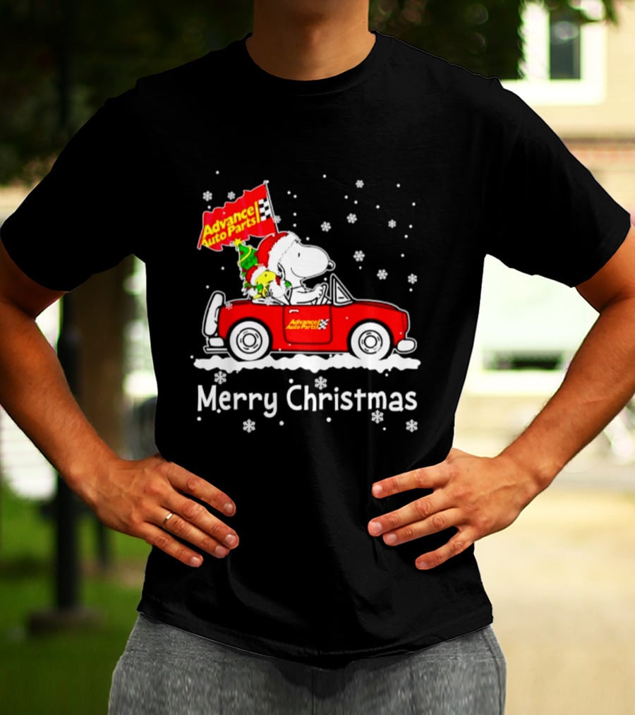 Advance Auto Parts Snoopy Woodstock Merry Christmas 2026 T-Shirt