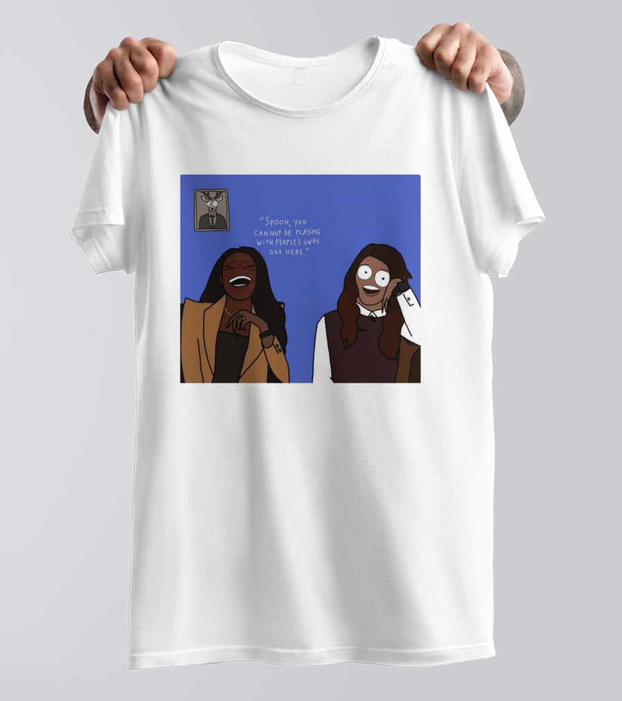 Spoon You Cannot Be Playing Meme Cartoon Laughter Scene T-Shirt