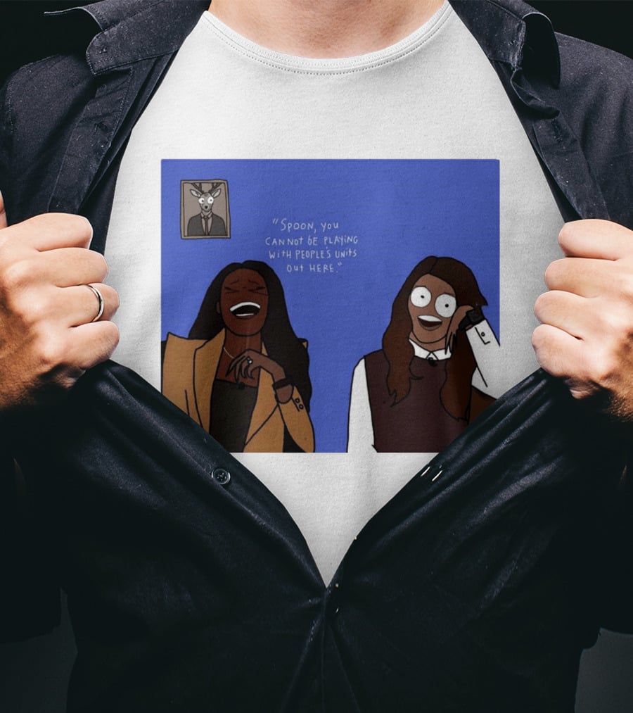 Spoon You Cannot Be Playing Meme Cartoon Laughter Scene T-Shirt